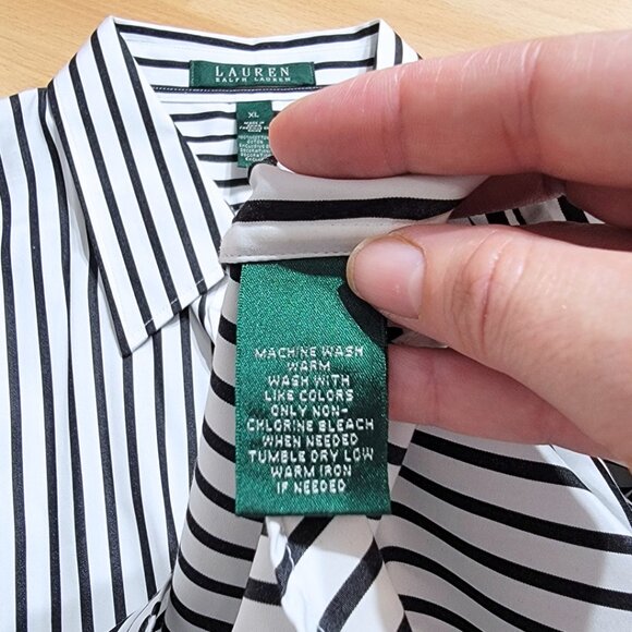 Vintage Y2K Lauren Ralph Lauren Button Up with Embroidered Logo | Size: XLarge - Picture 15 of 15